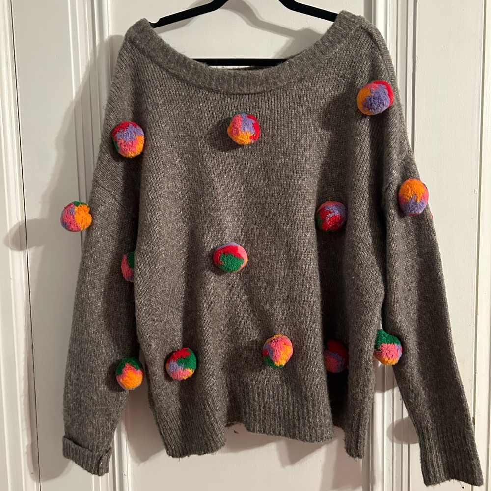 Zara Limited Edition Pom Pom sweater